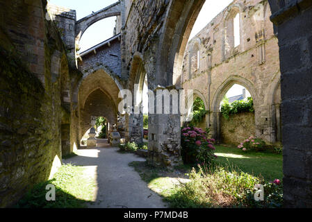 France, Cotes d'Armor, stop on the Way of St James, Paimpol, Beauport abbey 13th century, inside the abbey church Stock Photo