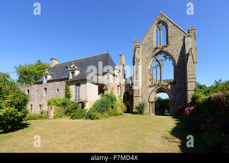 France, Cotes d'Armor, stop on the Way of St James, Paimpol, Beauport abbey 13th century Stock Photo