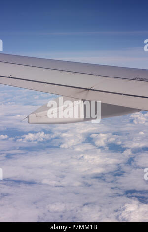 Cloud shapes and patterns viewed from an aircraft Stock Photo