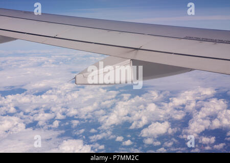 Cloud shapes and patterns viewed from an aircraft Stock Photo