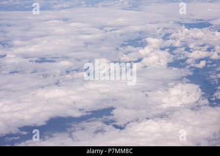 Cloud shapes and patterns viewed from an aircraft Stock Photo