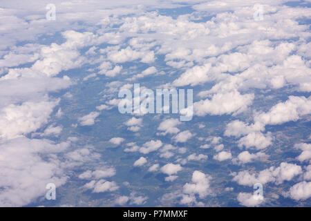Cloud patterns viewed from an aircraft Stock Photo