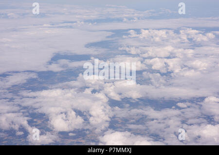 Cloud patterns viewed from an aircraft Stock Photo