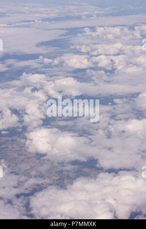 Cloud patterns viewed from an aircraft Stock Photo