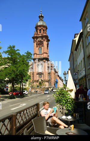 Germany, Bavaria, Upper Franconia Region, Würzburg, Old university (Alte Universität), Neubaukirche Stock Photo