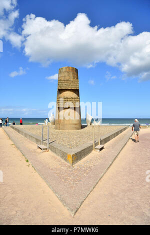 France, Calvados, cote de Nacre, Omaha Beach, monument dedicated to the allied forces during the normandy landing of 6 June 1944 Stock Photo
