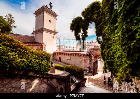 The beautiful city of Udine in a spring afternoon, Udine province, Friuli Venezia-Giulia, Italy, Stock Photo