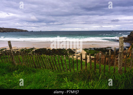 Trespasses Bay in Cléden-Cap-Sizun at Dawn, Finistère, Bretagne, France. Stock Photo