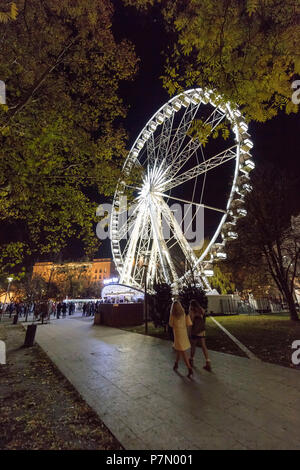 Ferris Wheel known as Budapest Eye, Erzsebet Square, Budapest, Hungary Stock Photo