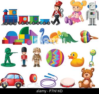 A Set of Childen Toys illustration Stock Vector