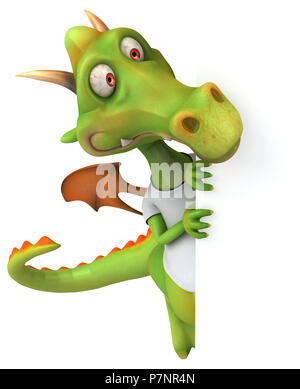 Dragon with a white tshirt Stock Photo