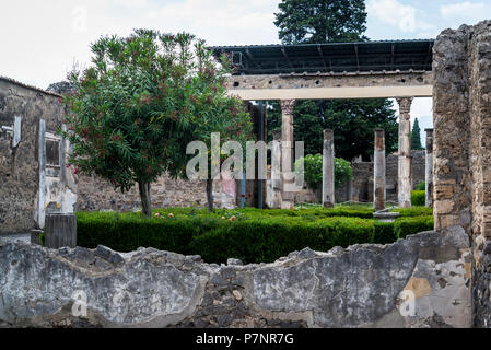 Pompeii, archeological site near Naples, House of the Faun, Casa del Fauno, Italy Stock Photo