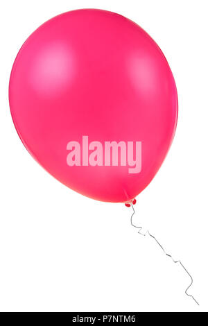 one red balloon on white background, isolated Stock Photo