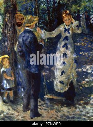 Pierre-Auguste Renoir (1841-1919). French painter. The Swing (La balancoire), 1876. Impressionist. Orsay Museum. Paris. France. Stock Photo
