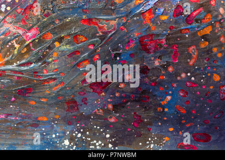 Abstract background, various pigments and dyes create a rich tex Stock Photo