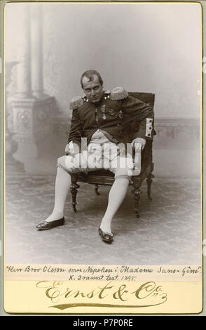 Bror Olsson som Napoleon i Madame Sans-Gêne, Kungliga Dramatiska teatern 1895 55 Bror Olsson, rollporträtt - SMV - H6 158 Stock Photo