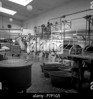 Worker in an industrial company around 1950, Freiburg, Germany Stock Photo