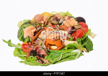 compost on white bacground Stock Photo