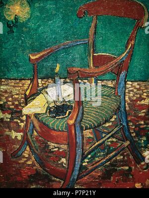 Vincent Van Gogh (1853-1890). Dutch artist. Gauguin's Chair, 1883. Oil. Van Gogh Museum. Amsterdam. Holland. Stock Photo