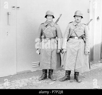 Approx. 1939,1941, training Wehrmacht, soldiers posing, Ulm, Germany Stock Photo