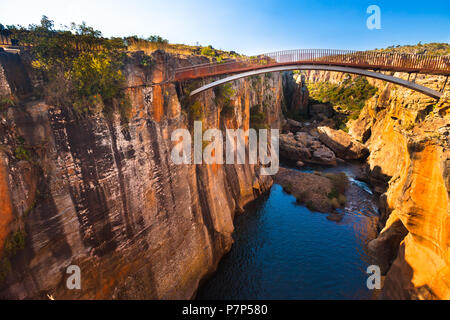 Bourke's Luck Potholes bridge, Mpumalanga, South Africa Stock Photo