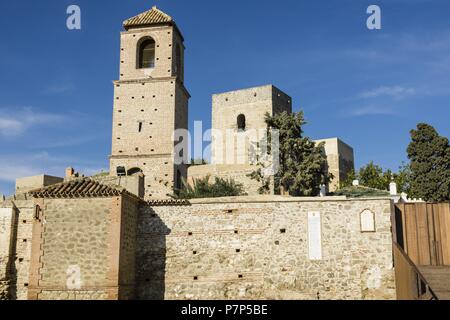 Castillo de Álora, siglo X,  Cerro de Las Torres. monumento nacional , Álora, Malaga, Andalucia, Spain. Stock Photo