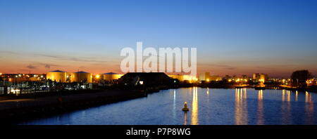 Manchester Ship Canal dockside Salford Quays Manchester Stock Photo