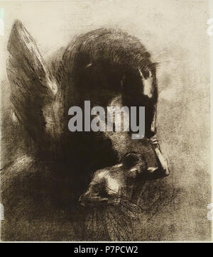 English: Exhibit in the Scharf-Gerstenberg Collection, Berlin, Germany. This artwork is in the  because its creator died more than 70 years ago. 15 November 2014, 08:24:45 60 Captured Pegasus by Odilon Redon, 1889, lithograph - Scharf-Gerstenberg Collection - DSC03877