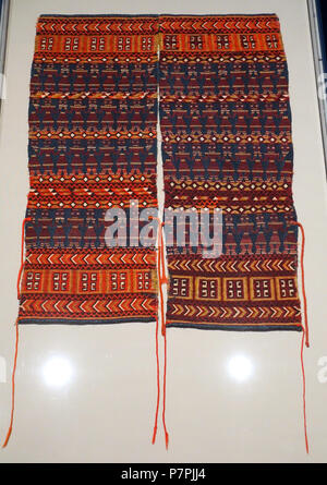 English: Exhibit in the Textile Museum, George Washington University, Washington, DC, USA. Photography was permitted in the museum without restriction. This work is old enough so that it is in the . 26 March 2015, 15:55:43 242 Leg wrappers, Taiwan, Paiwan people, 19th to early 20th century AD, ramie, wool - Textile Museum, George Washington University - DSC09778 Stock Photo