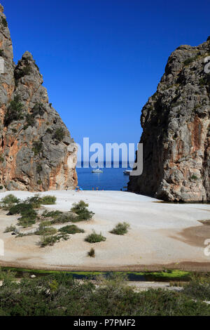 Platja de Torrent de Pareis on Mallorca Island Stock Photo