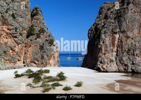 Platja de Torrent de Pareis on Mallorca Island Stock Photo