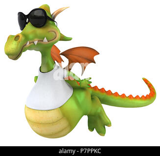 Dragon with a white tshirt Stock Photo