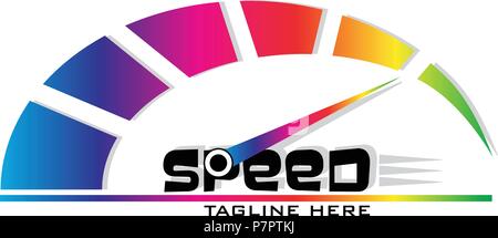 Speed meter racing vector design illustration Stock Vector