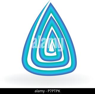 Water abstract rock vector symbol design illustration Stock Vector