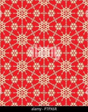 Seamless (you see 8 tiles) elegant red and gold abstract holiday pattern, print, wallpaper, swatch, texture, or background Stock Vector