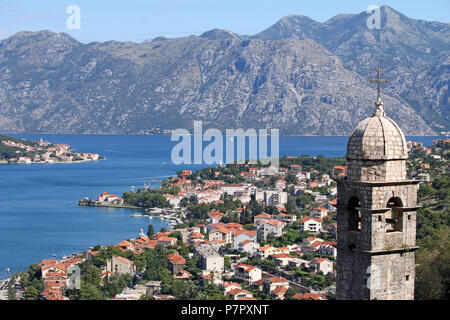 Church of Our Lady of Remedy Kotor bay Montenegro Stock Photo