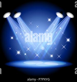 Stage light. Mesh. EPS10. This file contains transparency Stock Vector