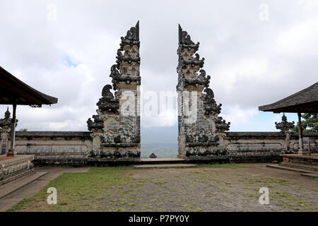 Amlapura, Indonesia – July 5 2018: View of the temple of Lempuyang Luhur in east Bali, Indonesia Stock Photo