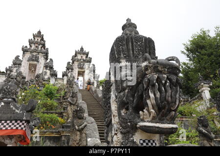Amlapura, Indonesia – July 5 2018: View of the temple of Lempuyang Luhur in east Bali, Indonesia Stock Photo