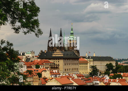 St. Vitus Cathedral in Prague Castle Stock Photo