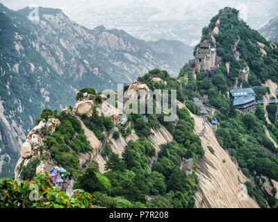 Huashan mountain North Peak view - Xian, Shaaxi Province, China Stock Photo