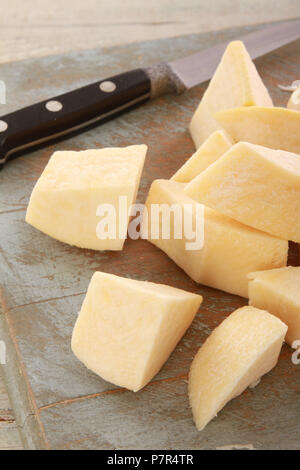 swede rough cut Stock Photo