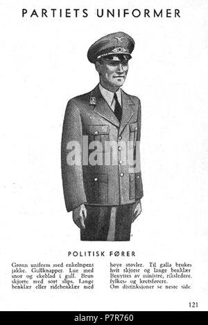 282 Nasjonal Samling NS Aarbok 1944 s121 (uniformer) Politisk fører Stock Photo