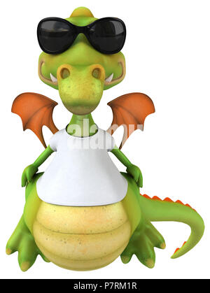 Dragon with a white tshirt Stock Photo