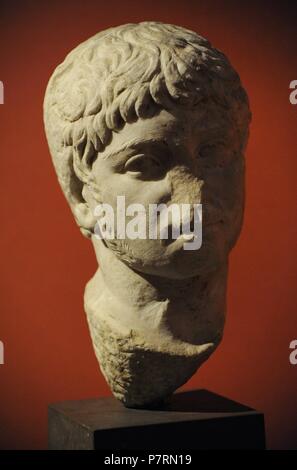 Elagabalus (ca.203-222). Roman emperor. Bust. Marble. Unknown artist. National Gallery. Oslo. Norway. Stock Photo
