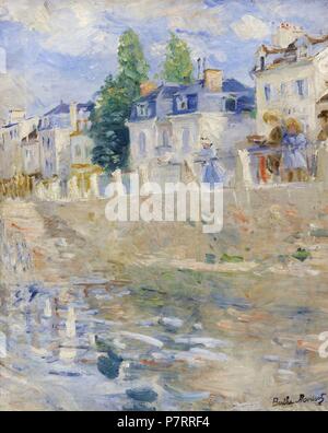 Berthe Morisot (1841-1895). French painter. The Quay of Bougival, 1883. National Gallery. Oslo. Norway. Stock Photo