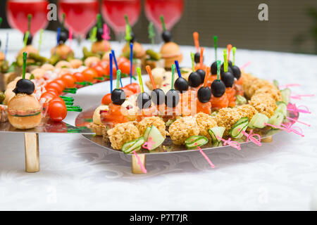 the canape is served on a plate Stock Photo