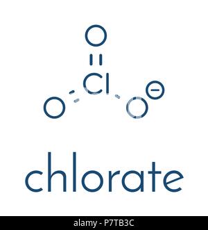 Chlorate anion, chemical structure. Skeletal formula Stock Vector Image ...
