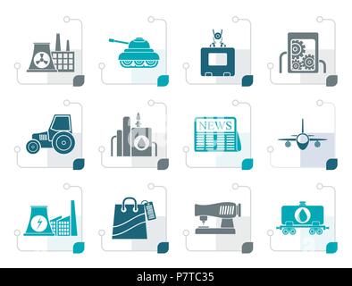Stylized Business and Internet Icons - Vector Icon Set Stock Vector ...