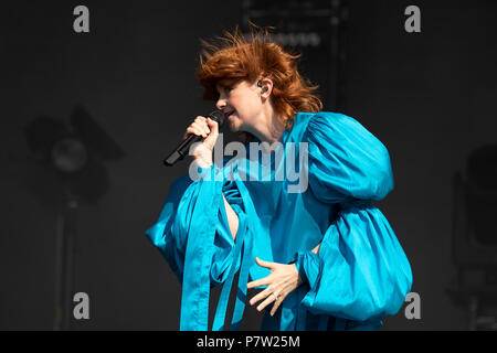 Hyde Park, UK. 7h July 2018, Goldfrapp performing at British Summer Time, Featuring  Alison Goldfrapp,UK.Hyde Park London. © / Alamy Live News Stock Photo